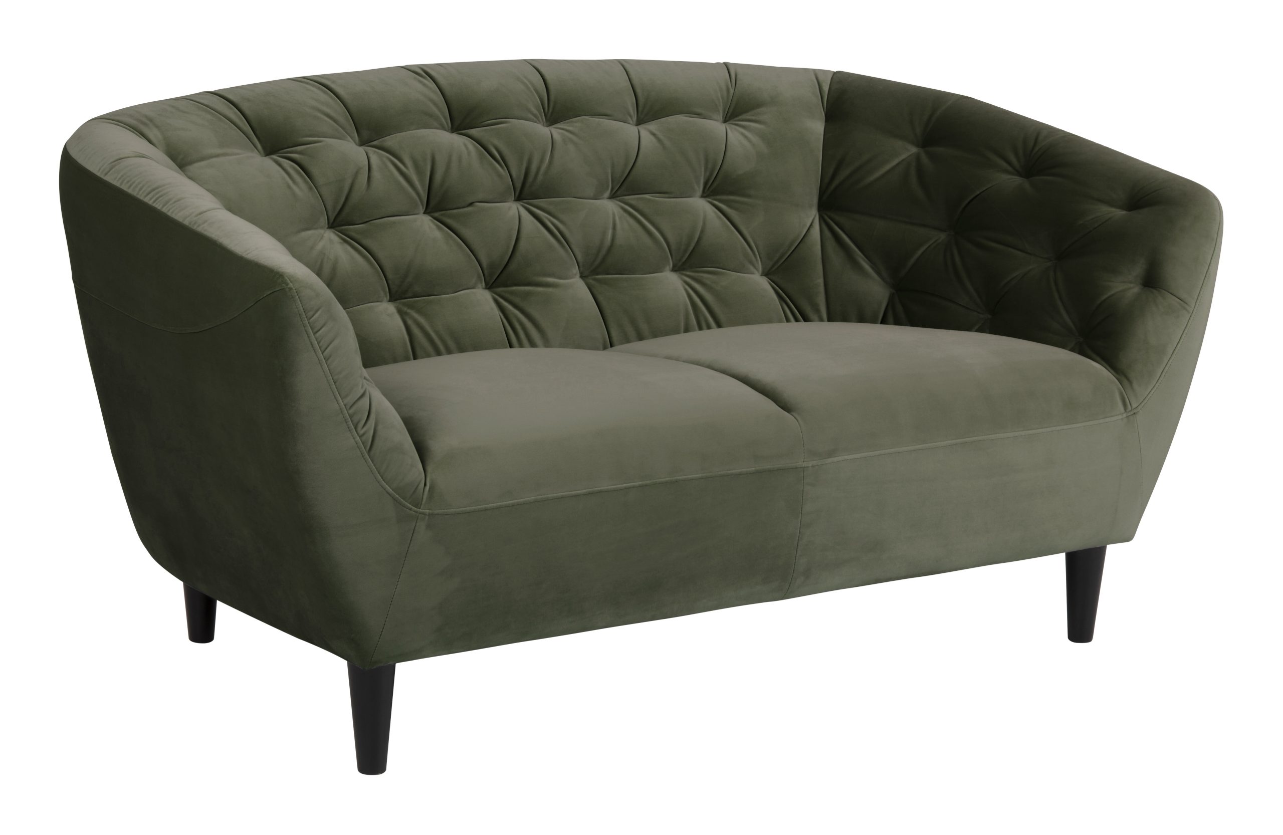 Bendt Bank 'Loes' Velvet 2-zits, kleur Forest Green