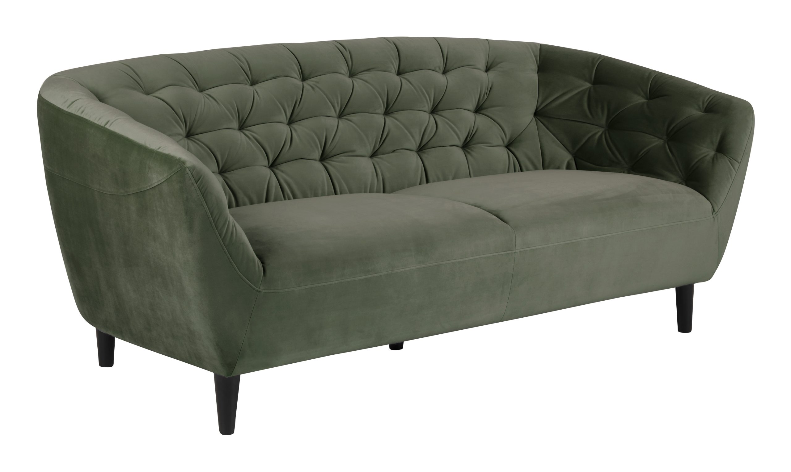 Bendt Bank 'Loes' Velvet 3-zits, kleur Forest Green