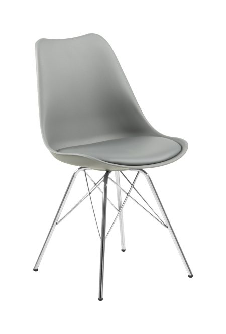 Bendt Eetkamerstoel 'Liva' PU, kleur Grijs
