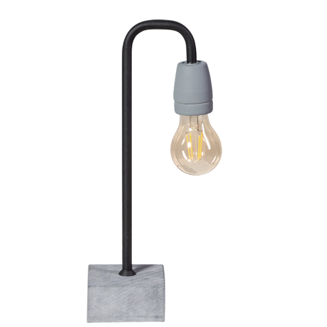 Concrete zwart bow tafellamp