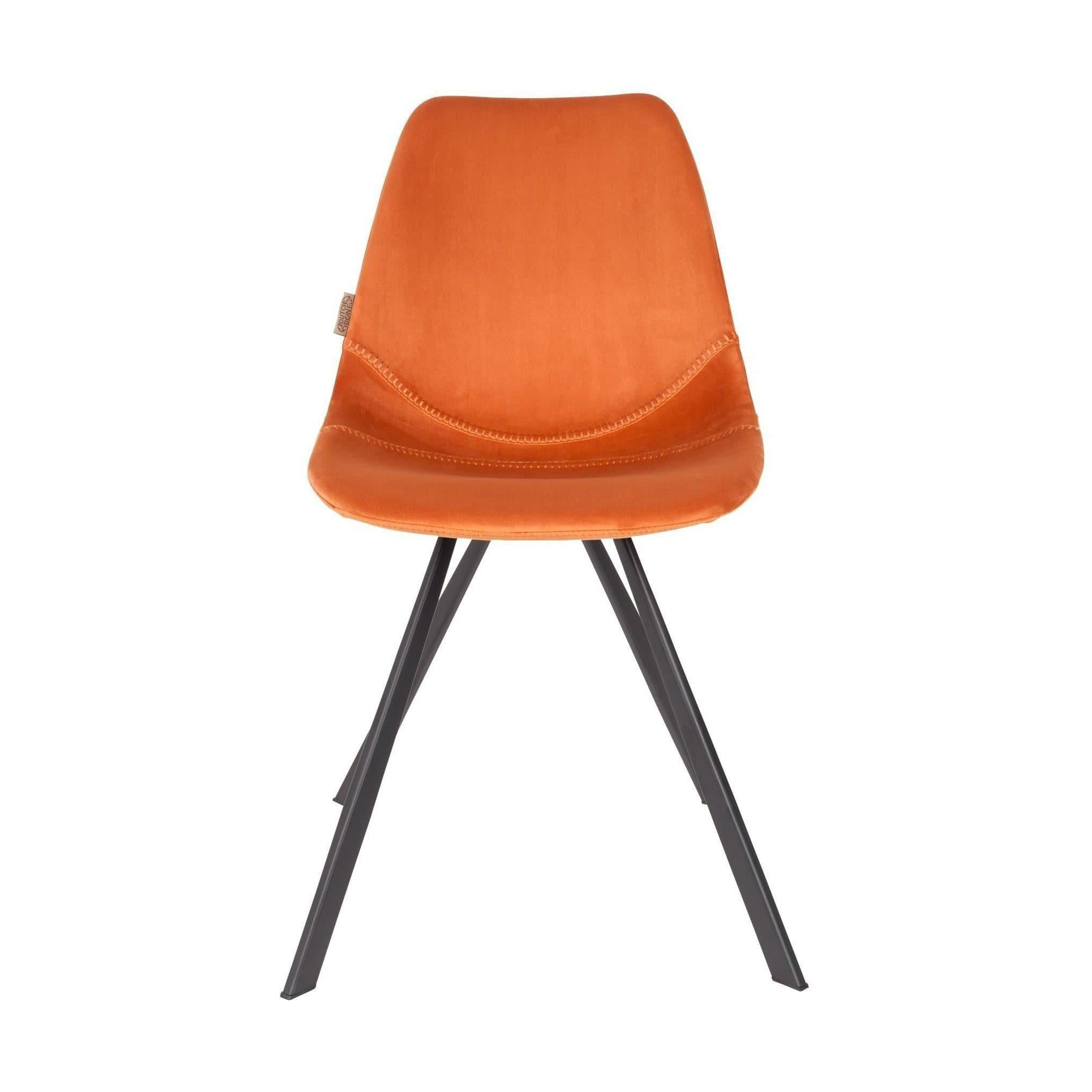 Dutchbone Franky stoel velvet orange