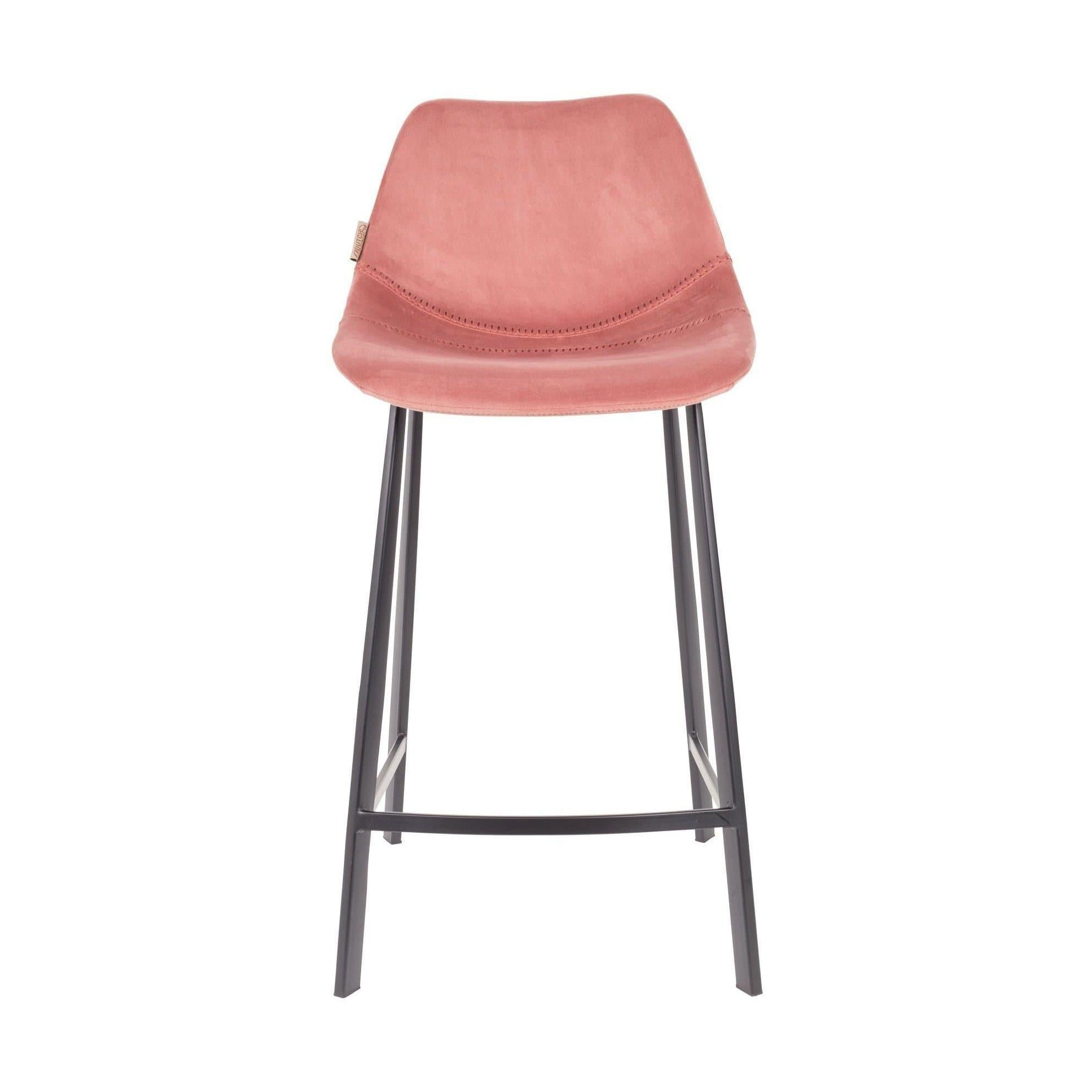 Dutchbone Franky barkruk H65 velvet old pink