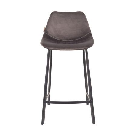 Dutchbone Franky barkruk H65 velvet grey