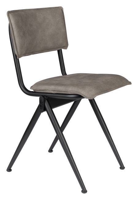 Dutchbone Eetkamerstoel 'Willow' PU, kleur Grijs