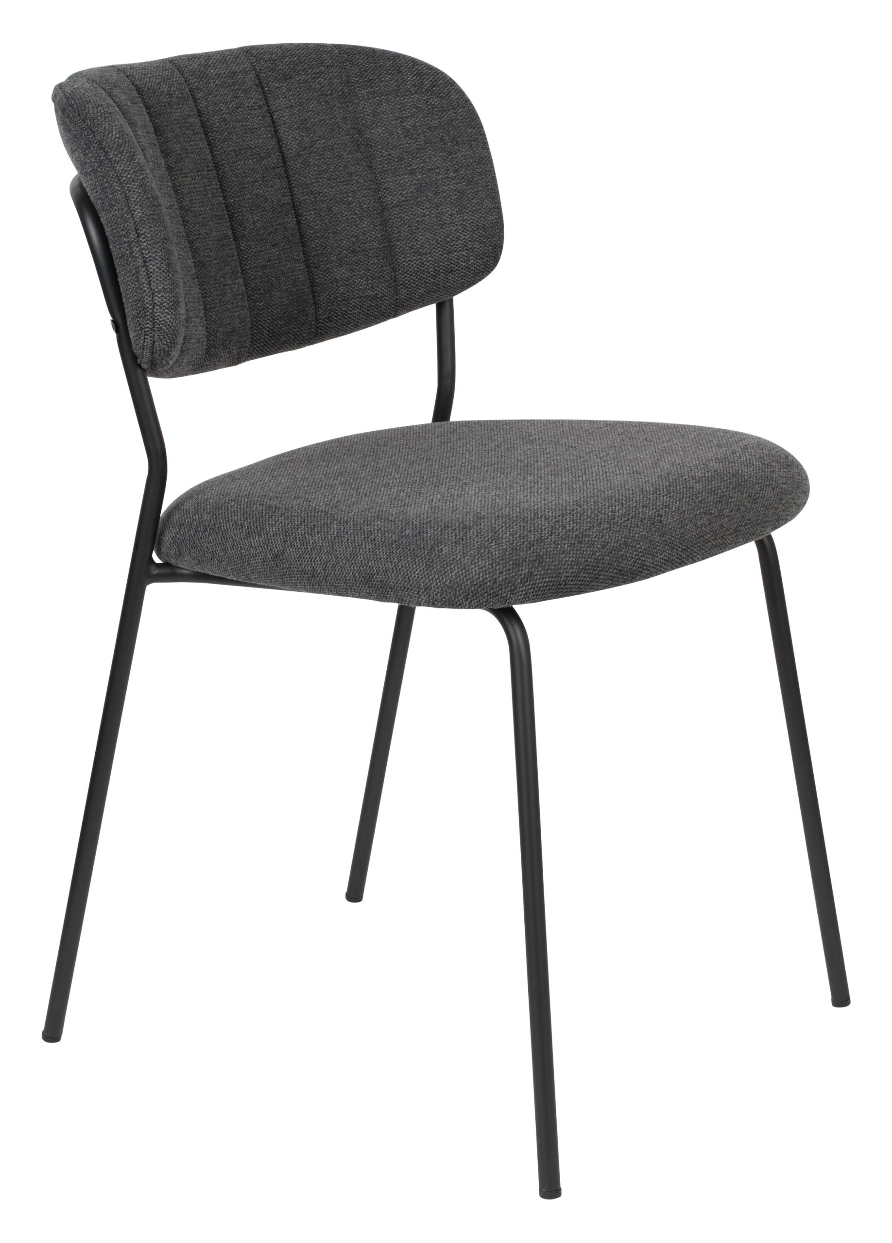 ZILT Eetkamerstoel 'Kolten' kleur Zwart/Donkergrijs