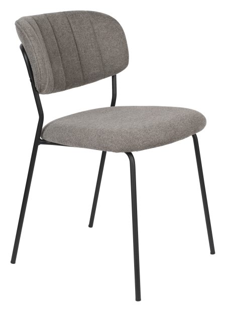 ZILT Eetkamerstoel 'Kolten' kleur Zwart/Lichtgrijs