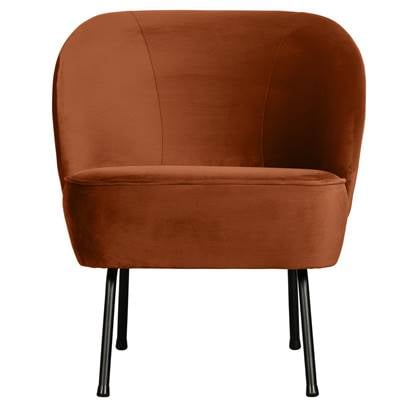 BePureHome Vogue Fauteuil - Fluweel Roest