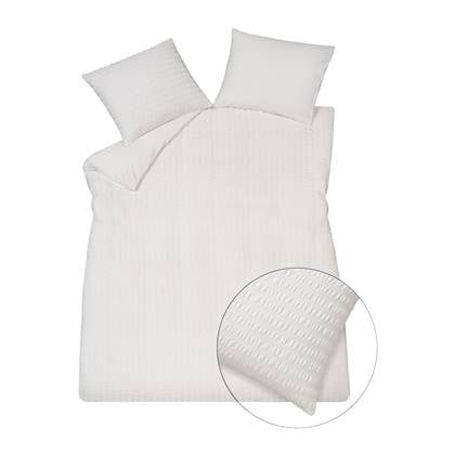 Vandyck Pure Dekbedovertrek Seersucker 240 x 200/220 cm - Wit