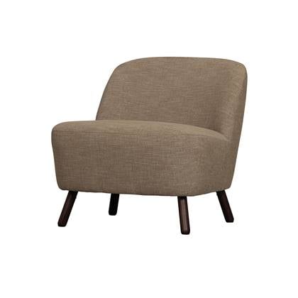 WOOOD Fauteuil Roan - Polyester - Bruin|Beige - 72x71x79