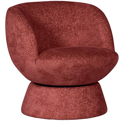 BePureHome Shuffle Draaifauteuil - Polyester - Ruby - 72x73x71