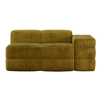 HKliving Brut Bank Element - Hoekstuk Rechts - Royal Velvet - Olive