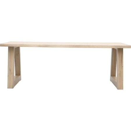 Eettafel Darby met eiken poot schuin