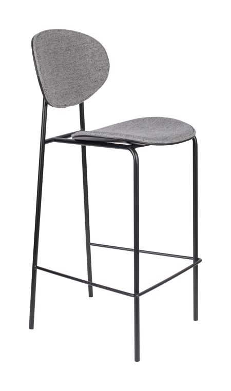 Zilt Barkruk 'Dina' zithoogte 66cm, kleur Grijs