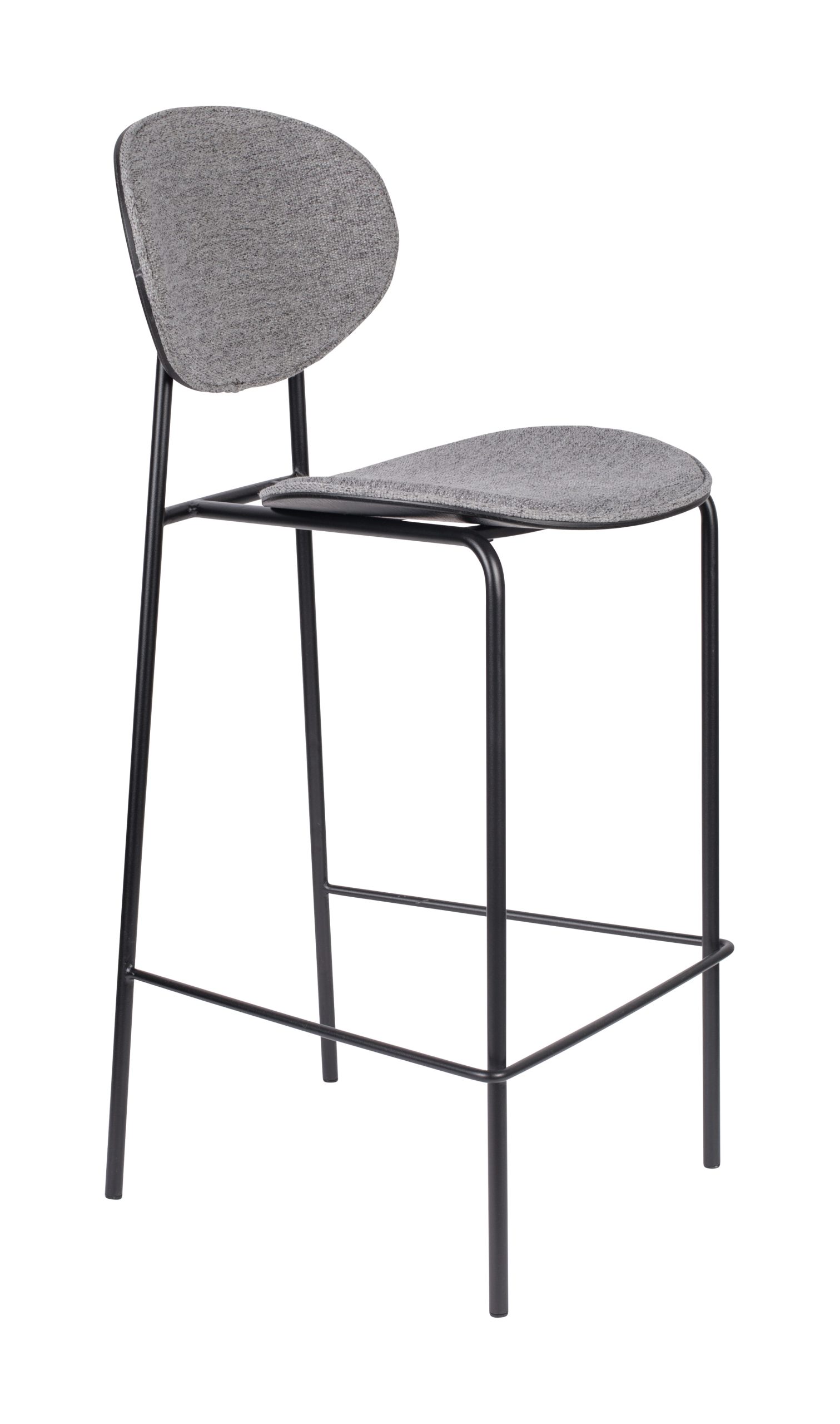 Zilt Barkruk 'Dina' zithoogte 66cm, kleur Grijs