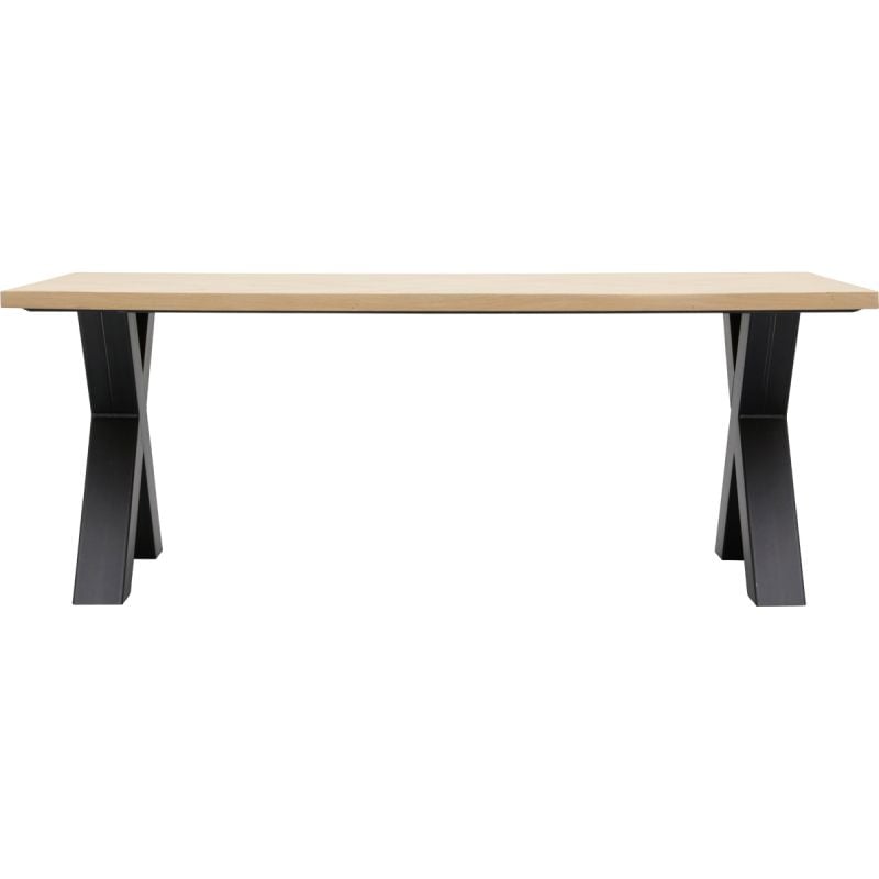 Eettafel Boston met metalen X-poot