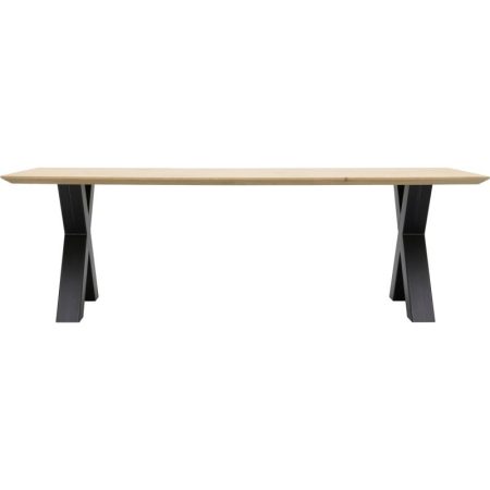 Eettafel Conroe met metalen X-poot