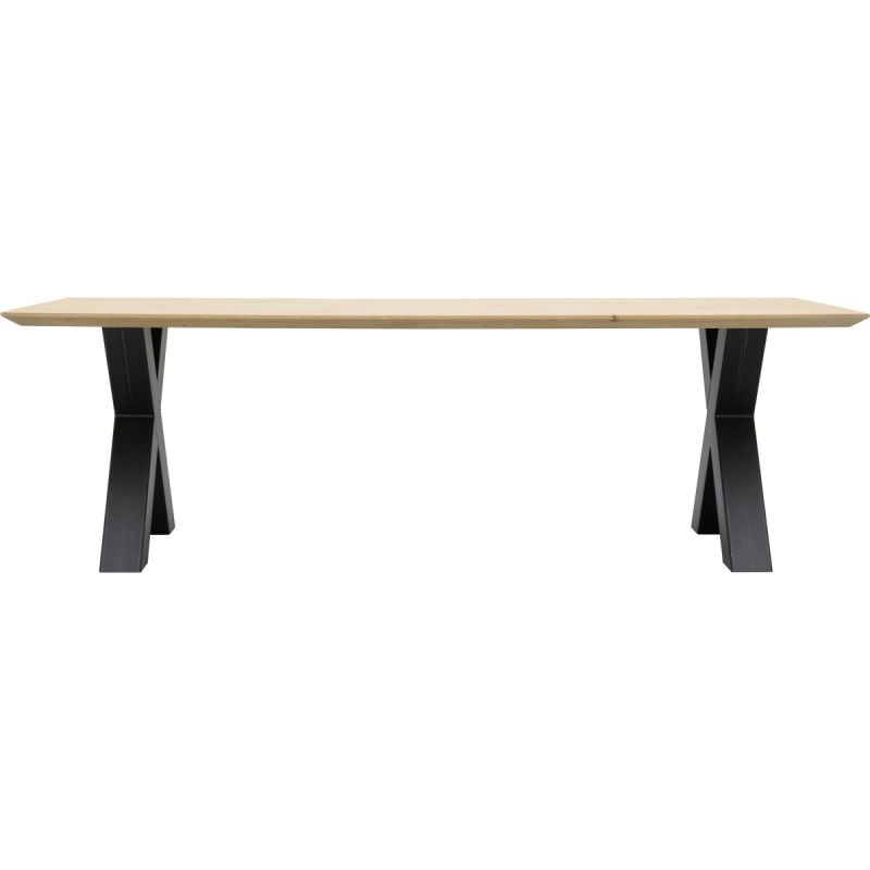 Eettafel Conroe met metalen X-poot