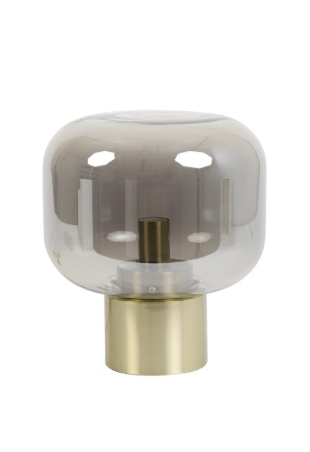 Light & Living Tafellamp 'Arturan' 29cm, kleur Smoked/Brons