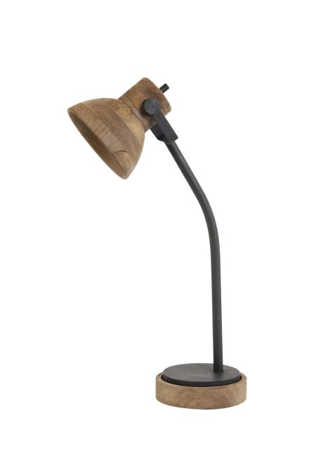 Light & Living Bureaulamp 'Imbert', donker bruin-mat zwart