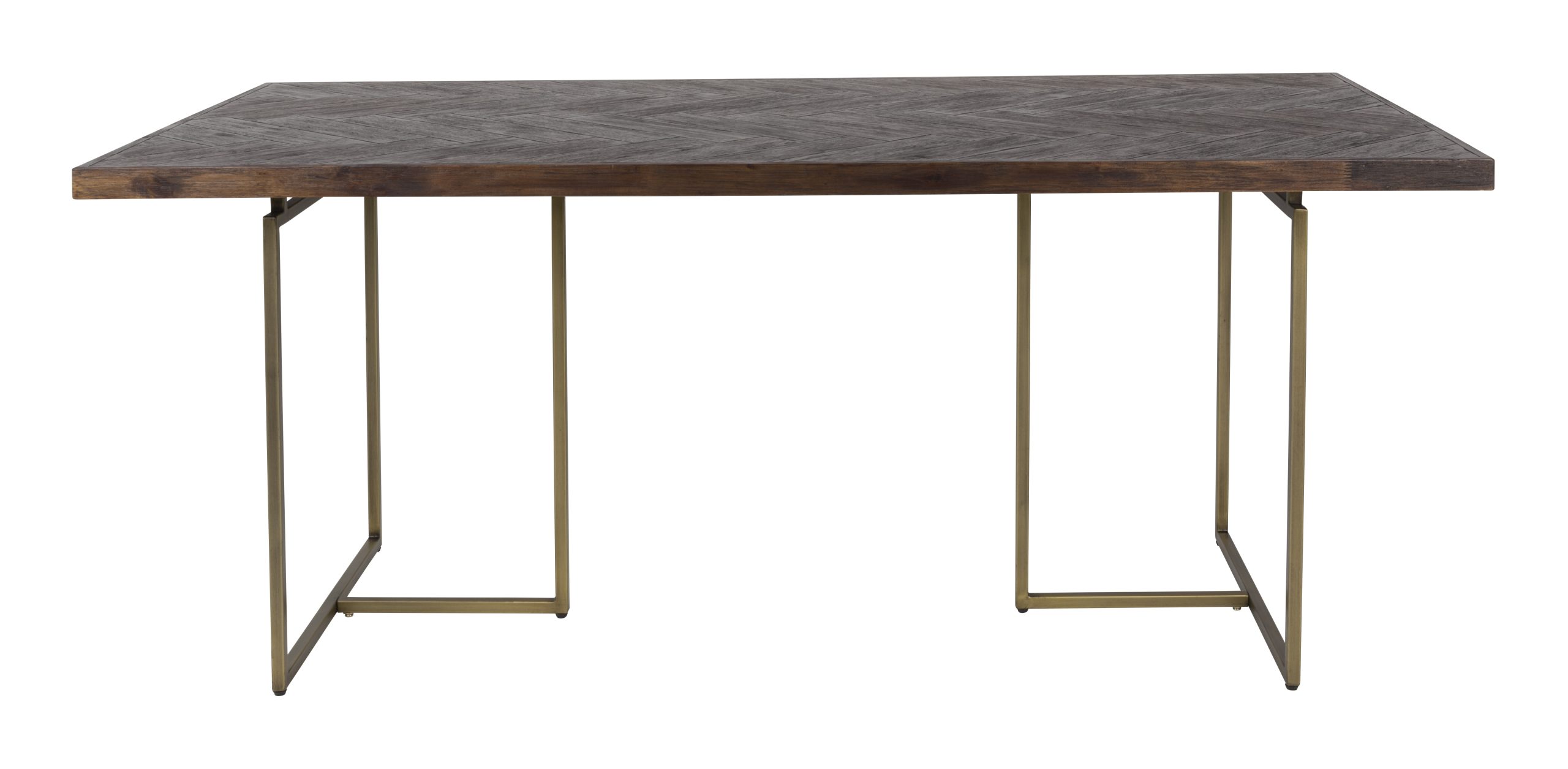 Dutchbone Eettafel 'Class' Antique Brass, 180 x 90cm