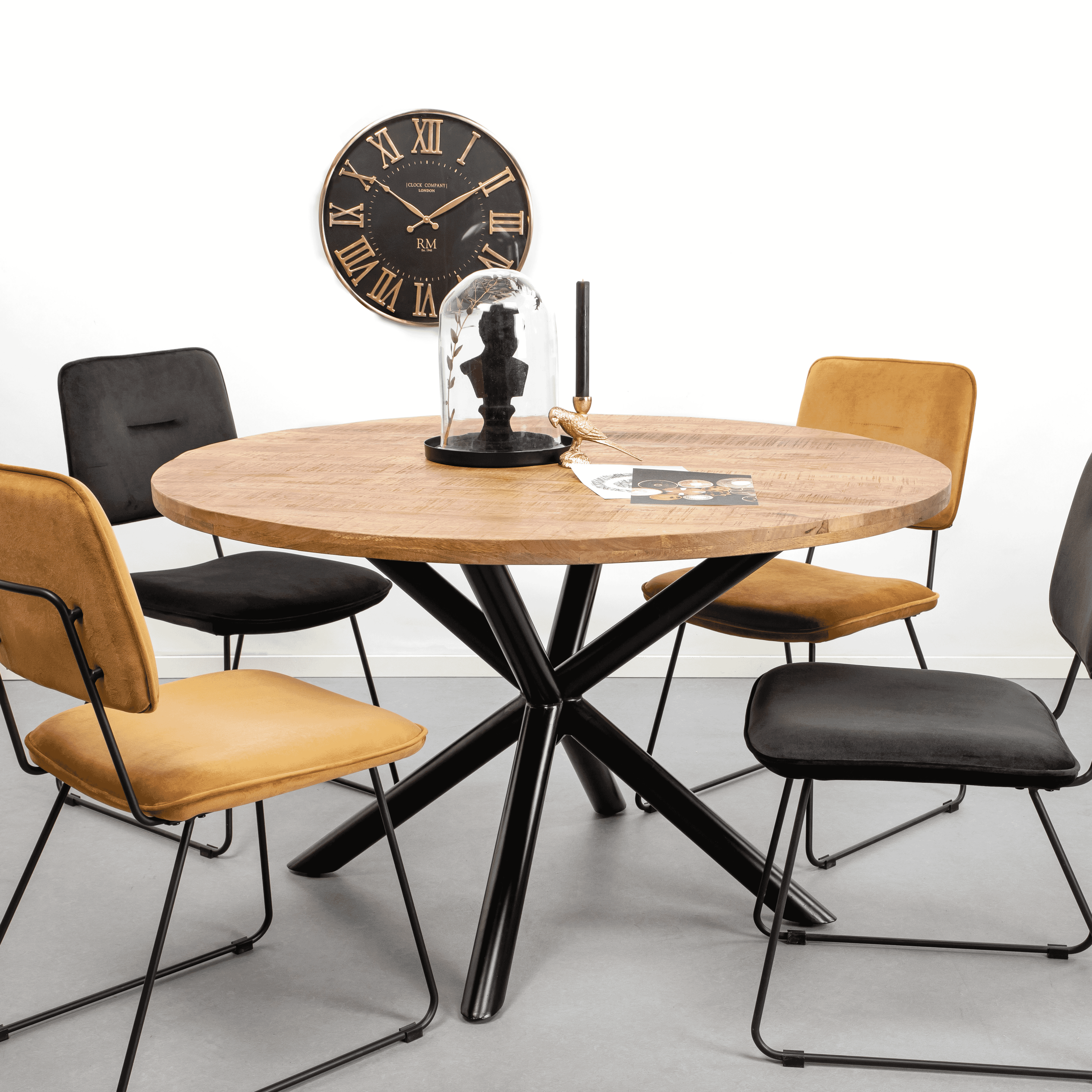 Eleonora Ronde Eettafel 'Maine' Mangohout, 150cm