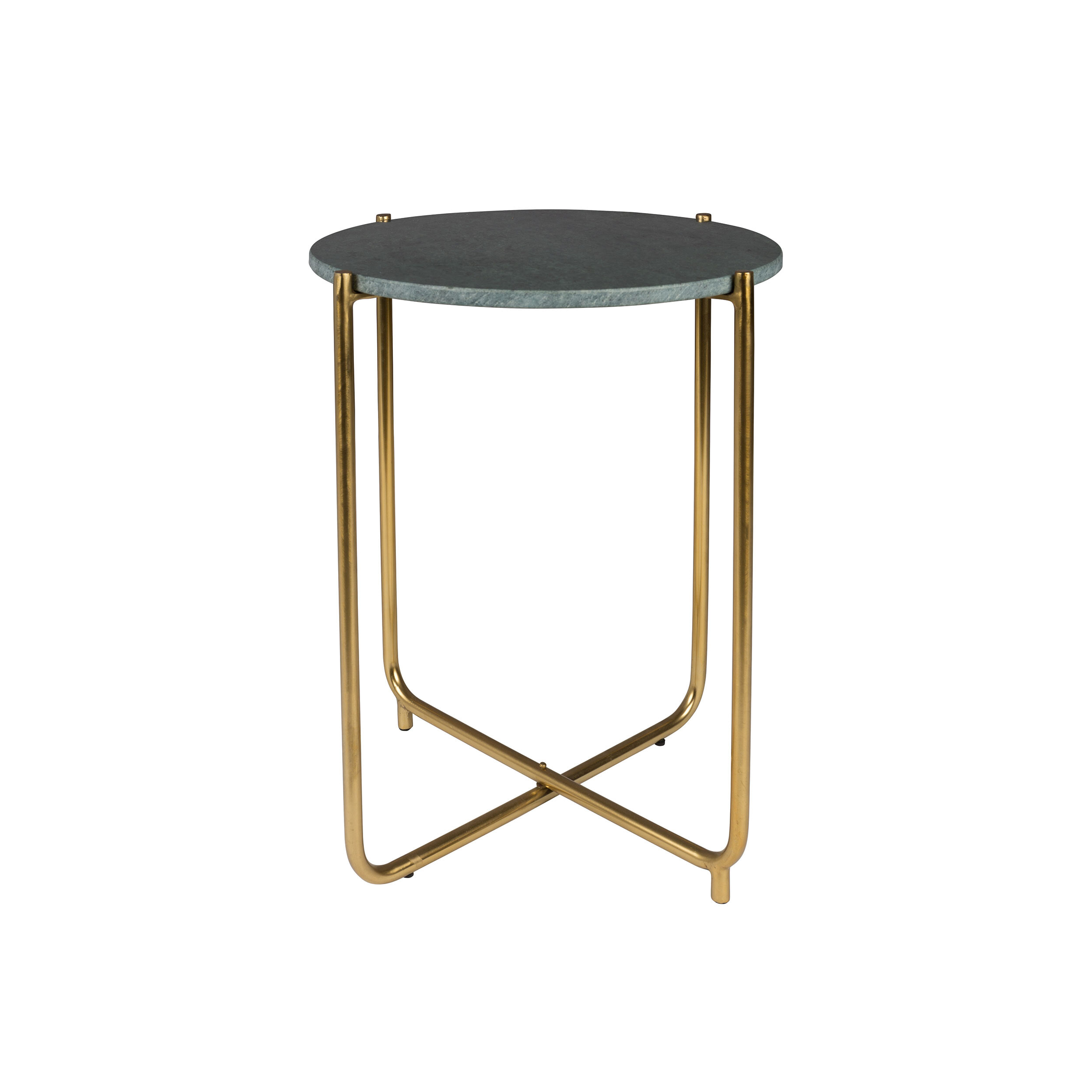 ZILT Bijzettafel 'Annelise', Marmer, 44,5x54cm, kleur Groen