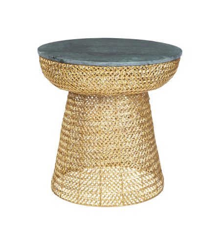 Dutchbone Bijzettafel 'Gauri', Marmer, 47cm, kleur Groen