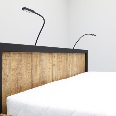 Hoofdbordverlichting mat zwart