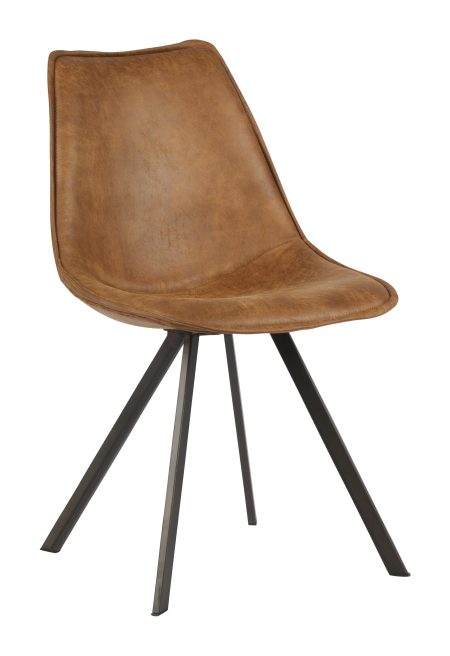 WOOOD Eetkamerstoel 'Swen', kleur Cognac