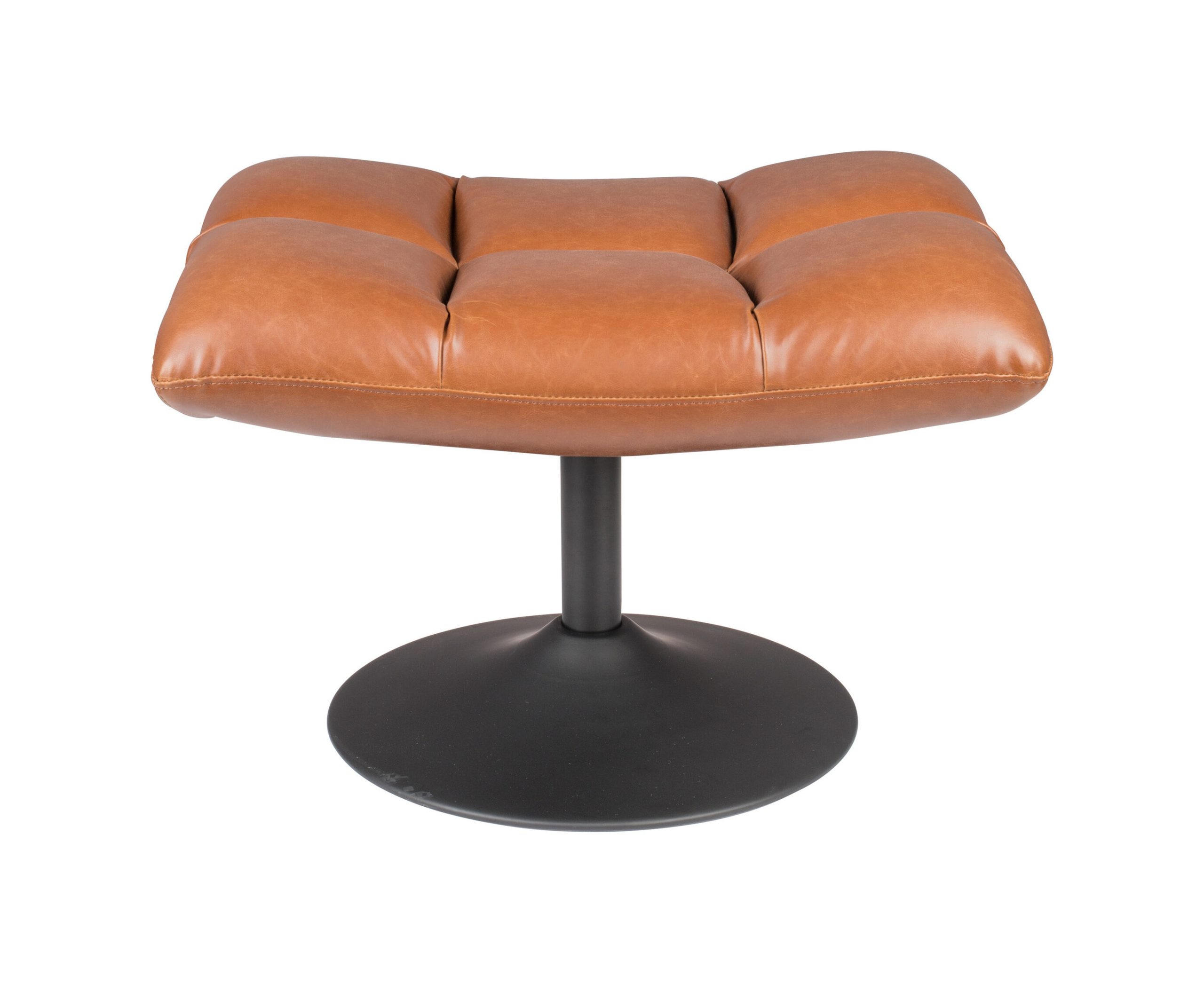 Dutchbone Hocker 'Bar' PU, kleur Vintage Bruin