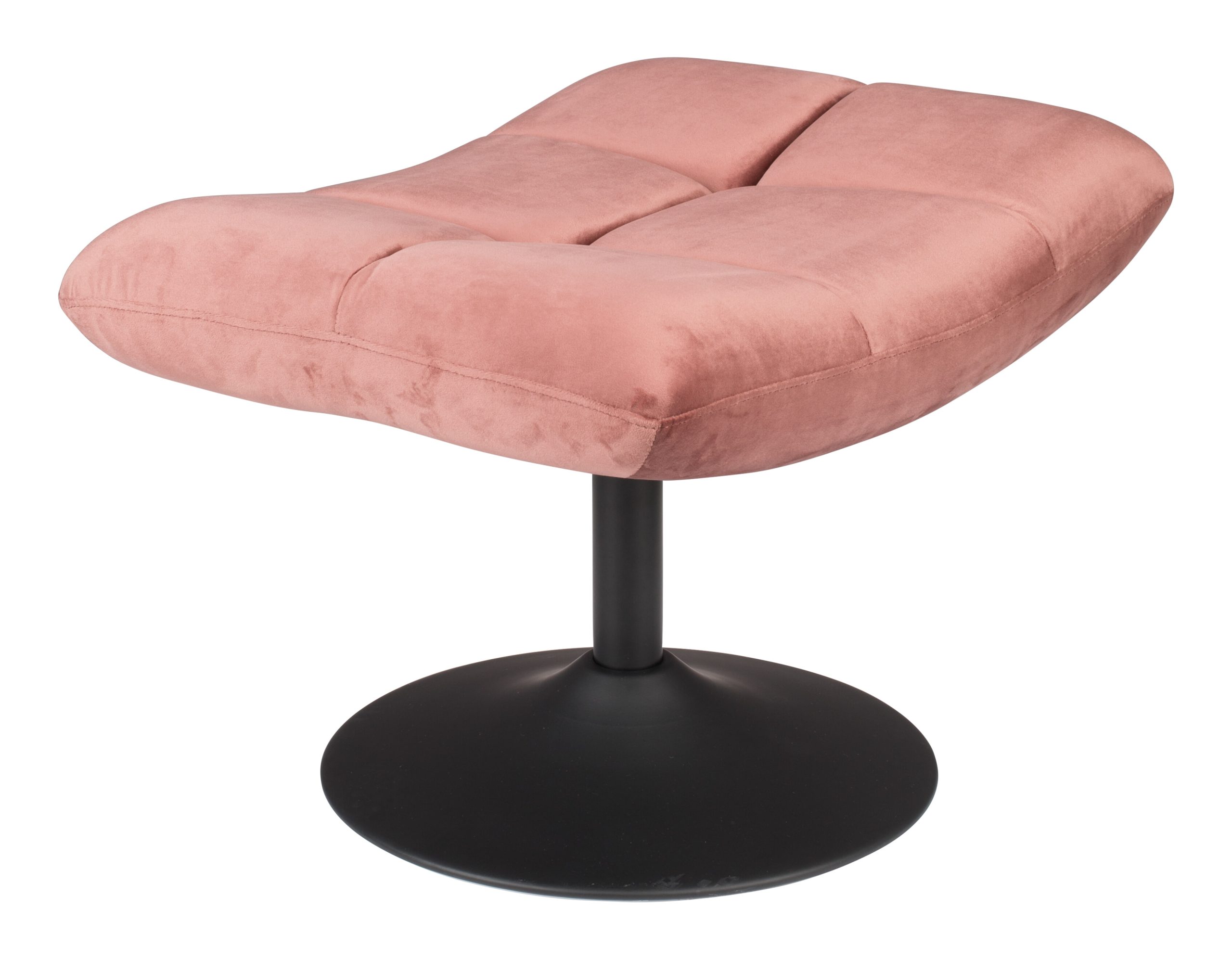 Dutchbone Hocker 'Bar' Velvet, kleur Roze