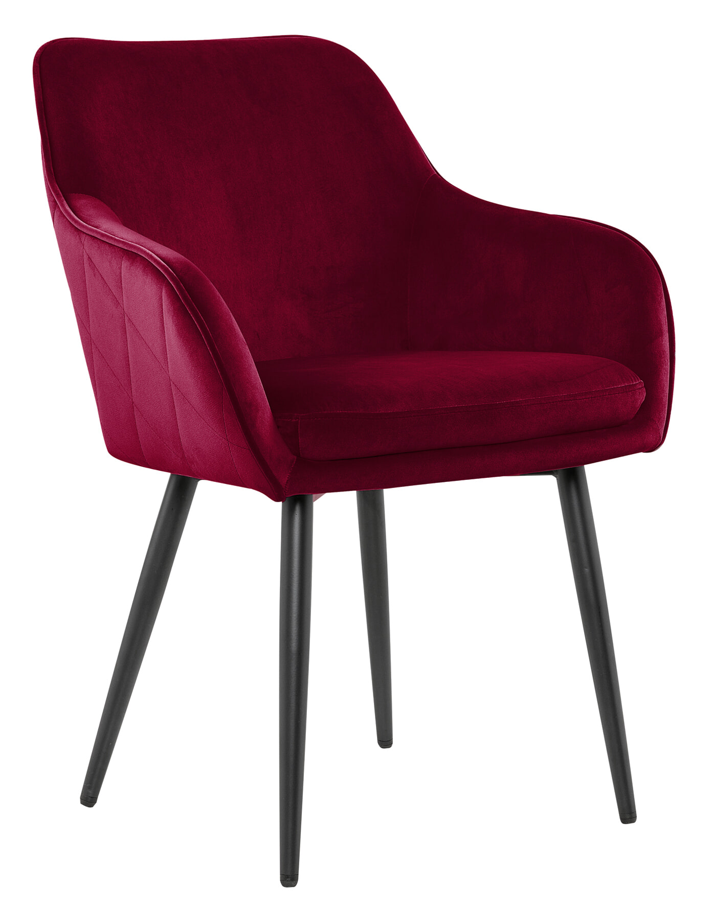 Artistiq Eetkamerstoel 'Juna' Velvet, kleur rood
