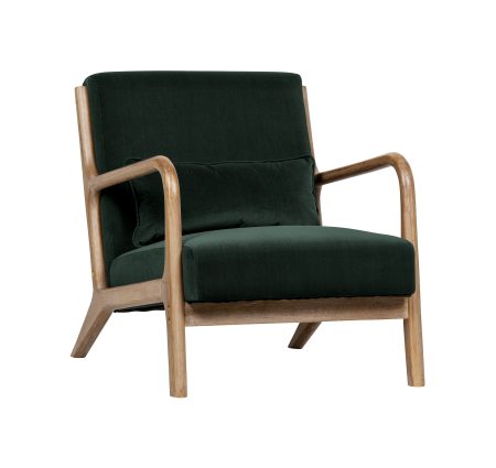 WOOOD Fauteuil 'Mark' Velvet, kleur Groen