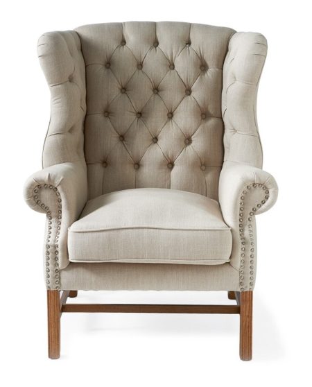 Rivièra Maison Fauteuil 'Franklin Park' Linen, kleur Flax