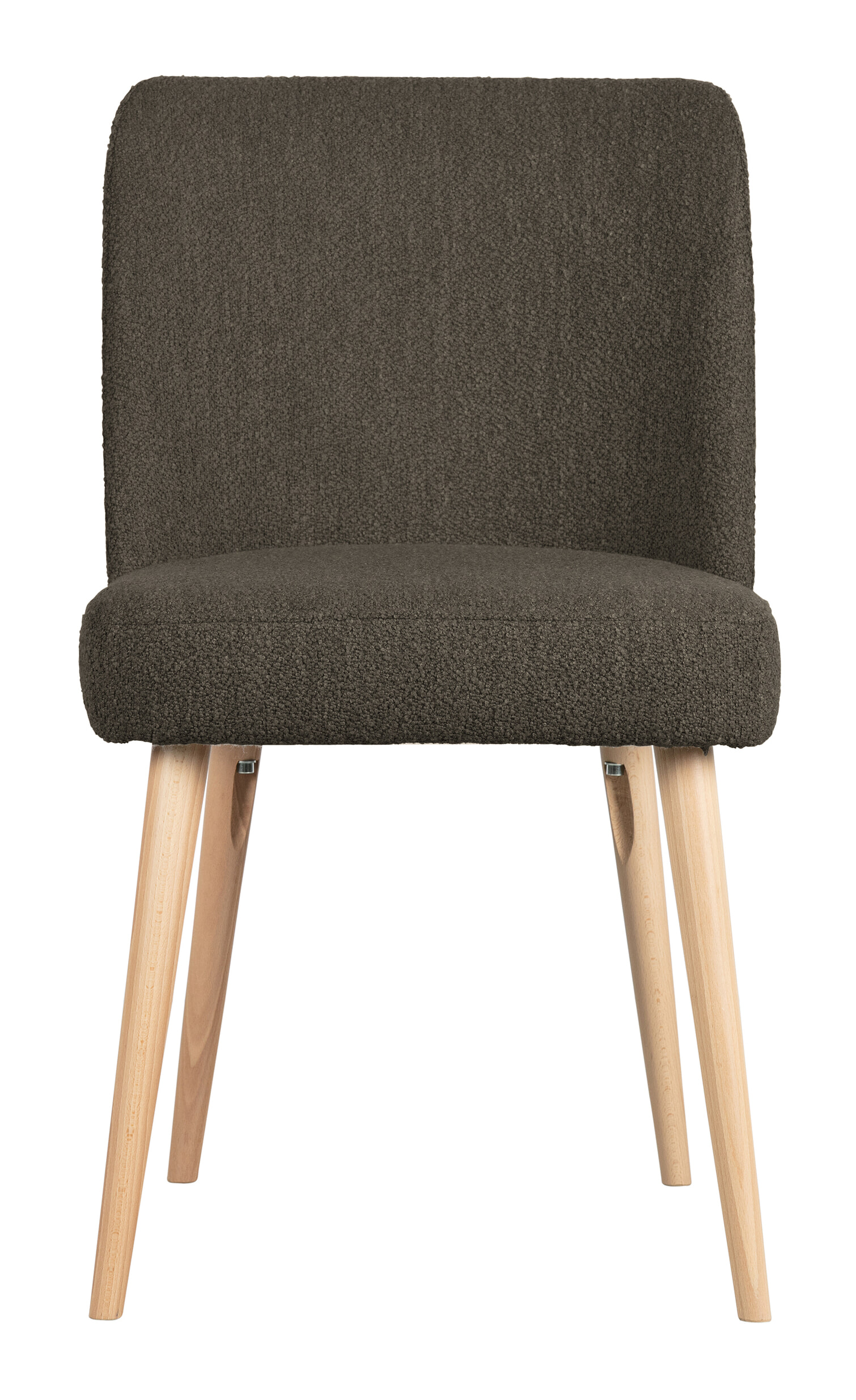 Vtwonen Eetkamerstoel 'Force' Bouclé, kleur Bruin