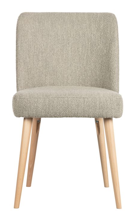 Vtwonen Eetkamerstoel 'Force' Bouclé, kleur Naturel
