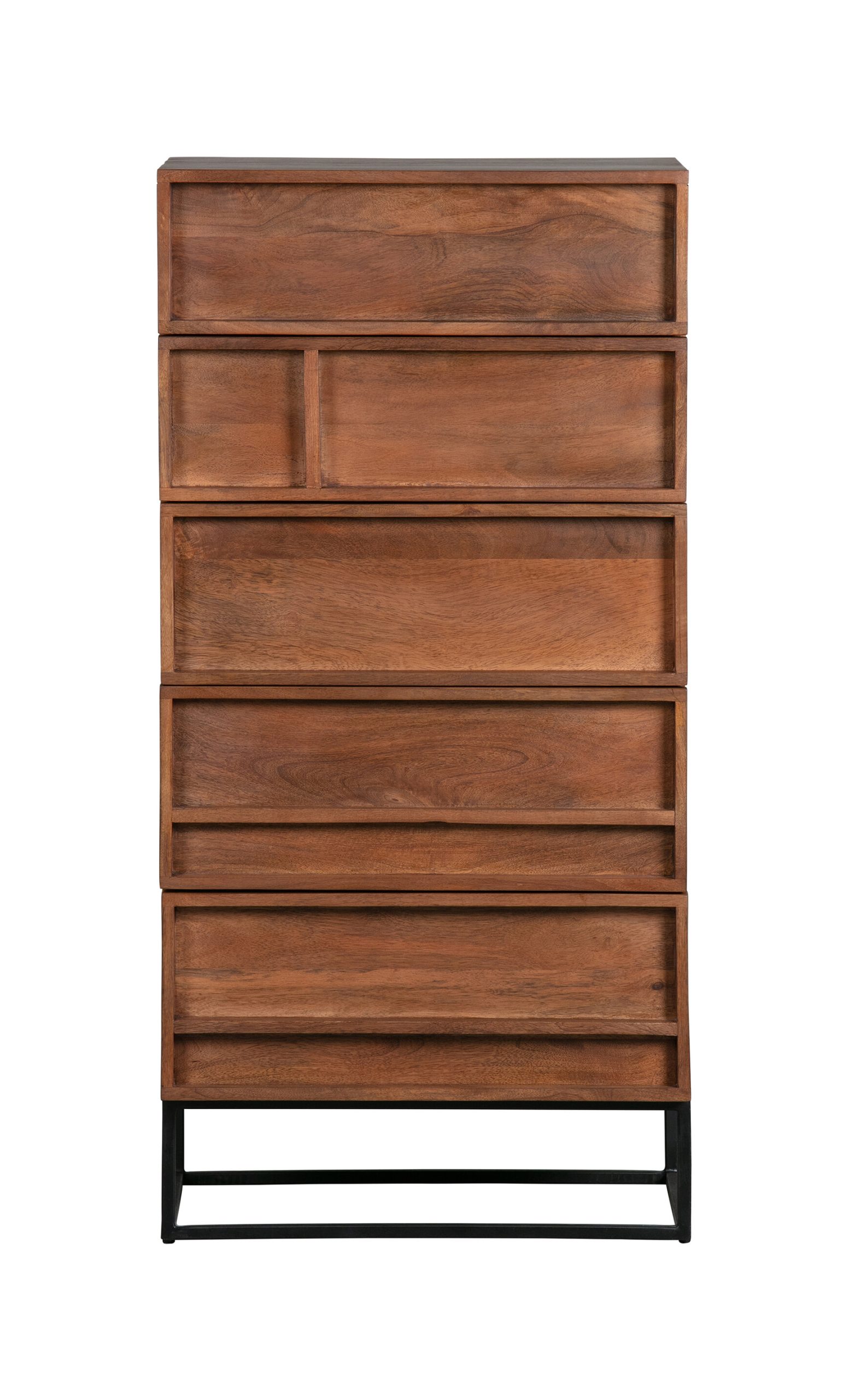 WOOOD Exclusive Ladekast 'Forrest' Mangohout, Met 5 laden