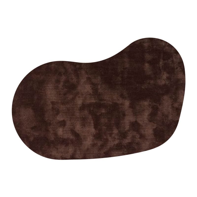 Vloerkleed Cowan organisch gespiegeld donker bruin 18