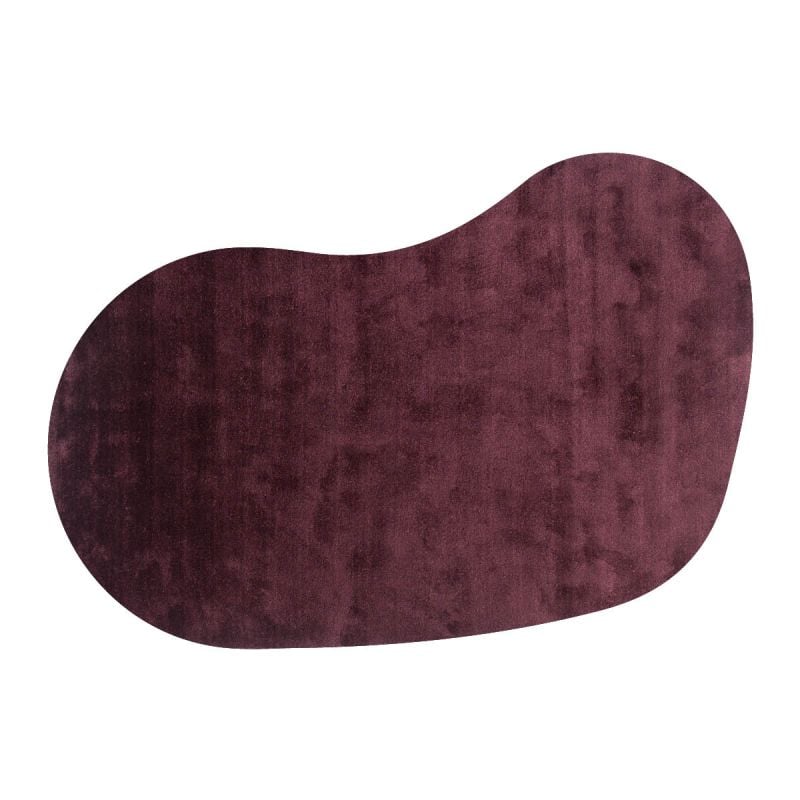 Vloerkleed Cowan organisch gespiegeld aubergine 48