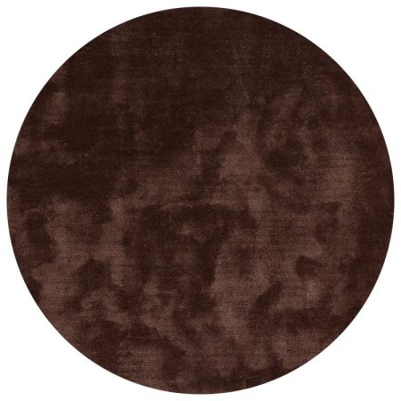 Vloerkleed Cowan rond donker bruin 18