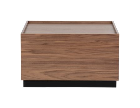 vtwonen Bijzettafel 'Block' 82cm, kleur Walnoot