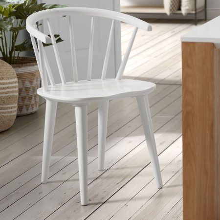 Kave Home Eetkamerstoel 'Trise', kleur Wit