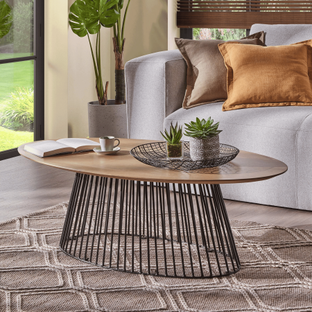 Kave Home Salontafel 'Leska' 120 x 65cm, kleur Naturel