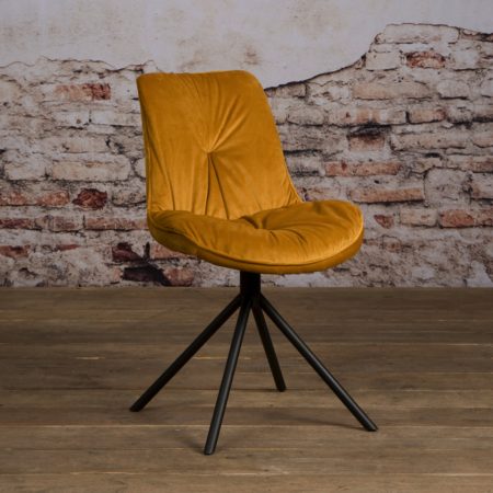 Tower Living Eetkamerstoel 'Palma' kleur Geel