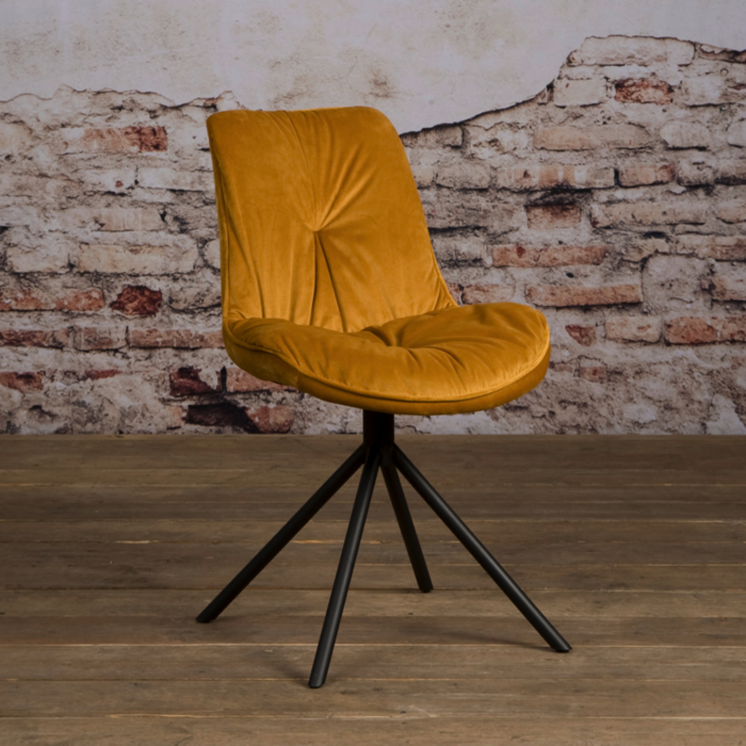 Tower Living Eetkamerstoel 'Palma' kleur Geel