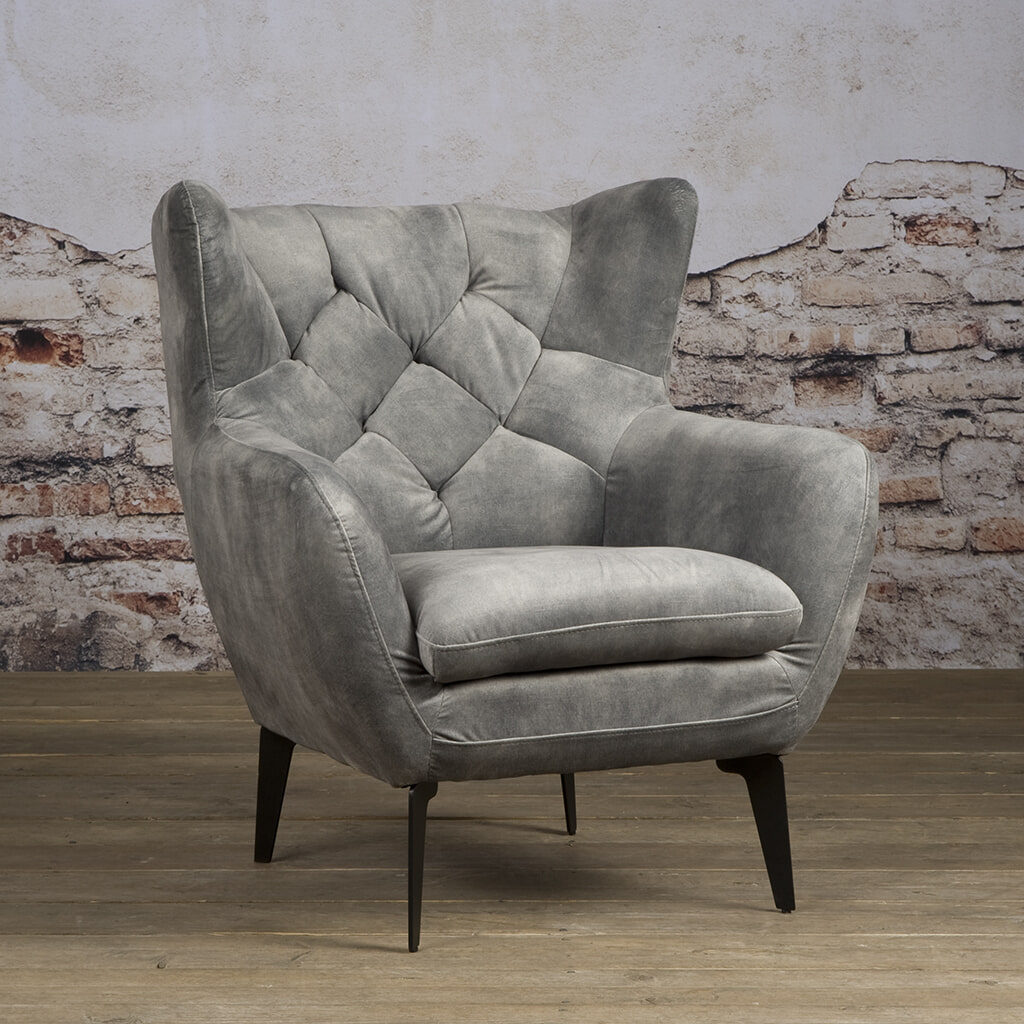 Tower Living Fauteuil 'Bomba', kleur grijs