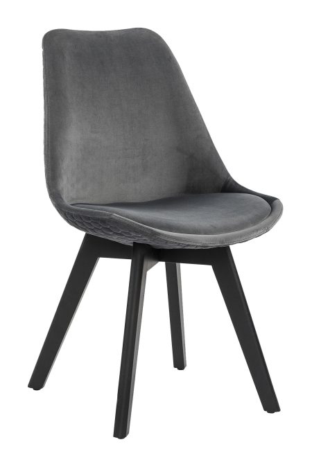 Artistiq Eetkamerstoel 'Flora' Velvet, kleur Grijs