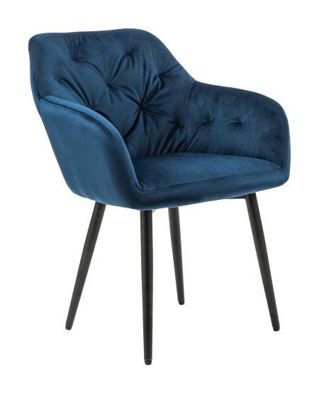 Artistiq Eetkamerstoel 'Laila' Velvet, kleur Blauw