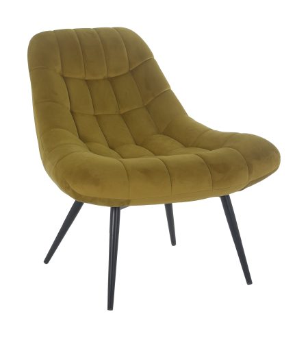 Artistiq Fauteuil 'Aris' Velvet, kleur Geel