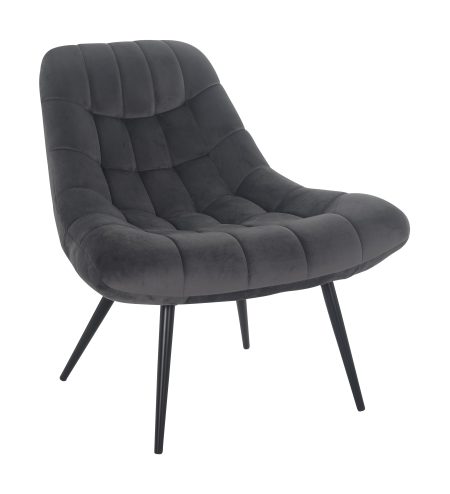 Artistiq Fauteuil 'Aris' Velvet, kleur Grijs